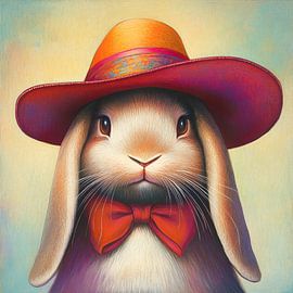 Prachtig aangekleed konijntje