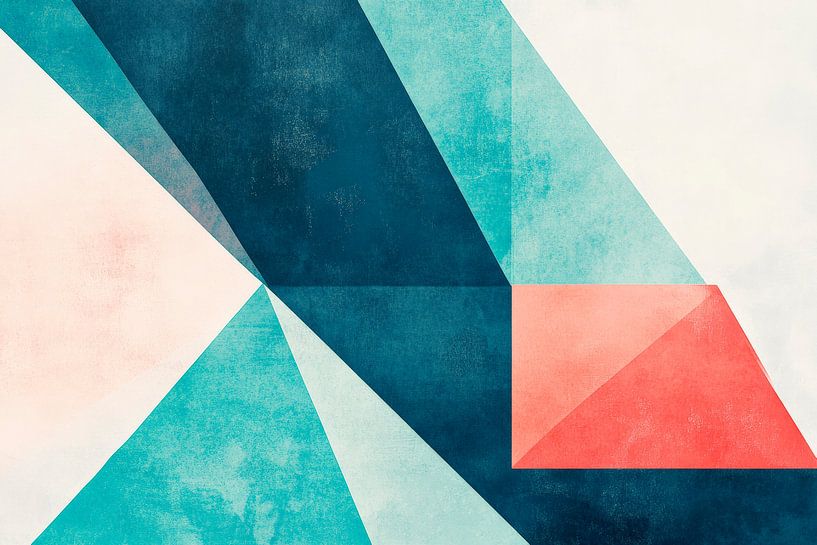 Jeu de couleurs géométriques dans des tons doux par Poster Art Shop