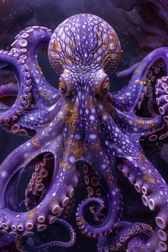 Paarse octopus van Steffen Gierok