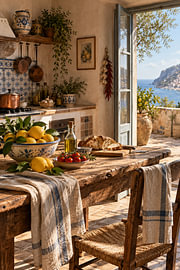 Afternoon Light in a Sicilian Kitchen by Dodik Hariyono