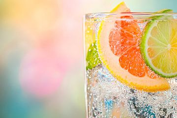 Fruitige verfrissing in een glas - pittig! van Poster Art Shop
