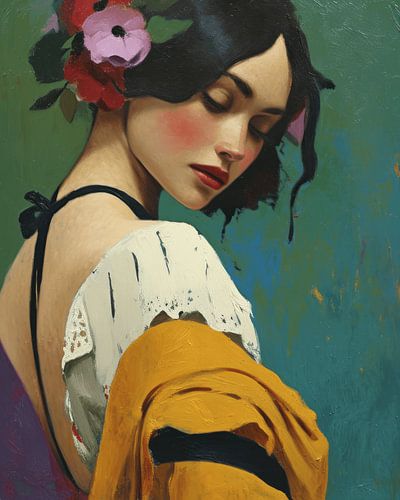 Portret in warme kleuren