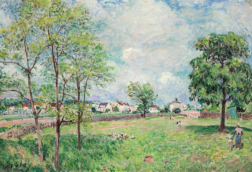 Alfred Sisley,Rural landscape by finemasterpiece