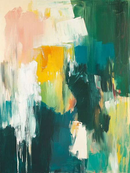 Abstracte lijnen in groen en wit van artefacti