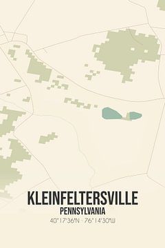 Vintage landkaart van Kleinfeltersville (Pennsylvania), USA. van Rezona