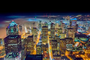 Seattle, de Space Needle in de zeemist van Marco Faasse