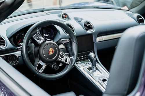 Porsche 718 Boxster S cabriolet sportwagen dashboard
