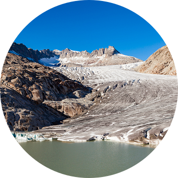 Rhône-gletsjer in Wallis, Zwitserland van Werner Dieterich