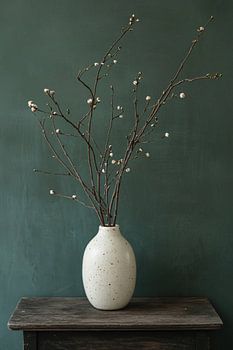 Zweige in Vase auf Tisch