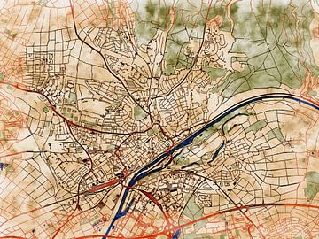 Kaart van Schweinfurt in de stijl 'Serene Summer' van Maporia