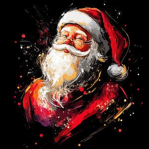 Weihnachtsmann abstraktes Porträt