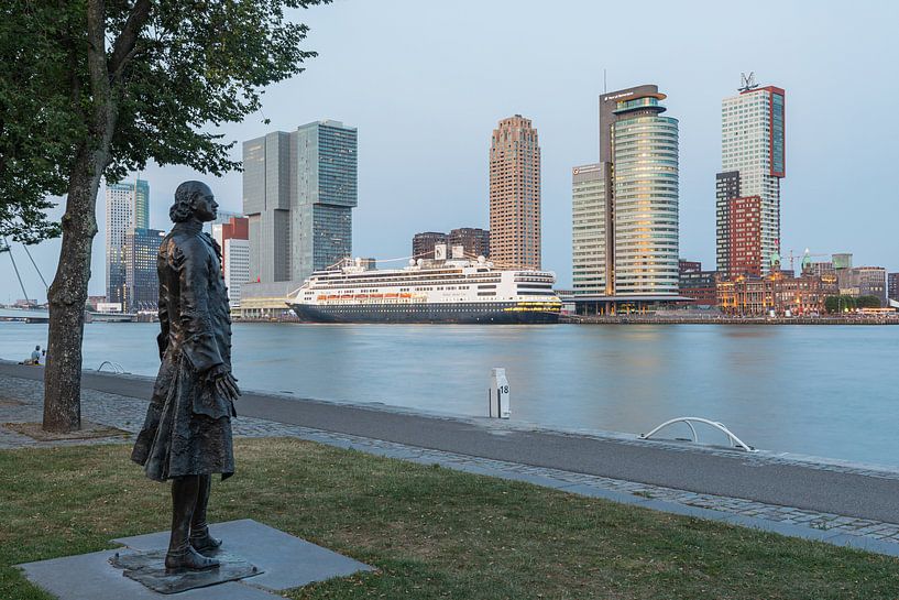 Le bateau de croisière MS Rotterdam pour la dernière fois au port de croisière de Rotterdam par MS Fotografie | Marc van der Stelt