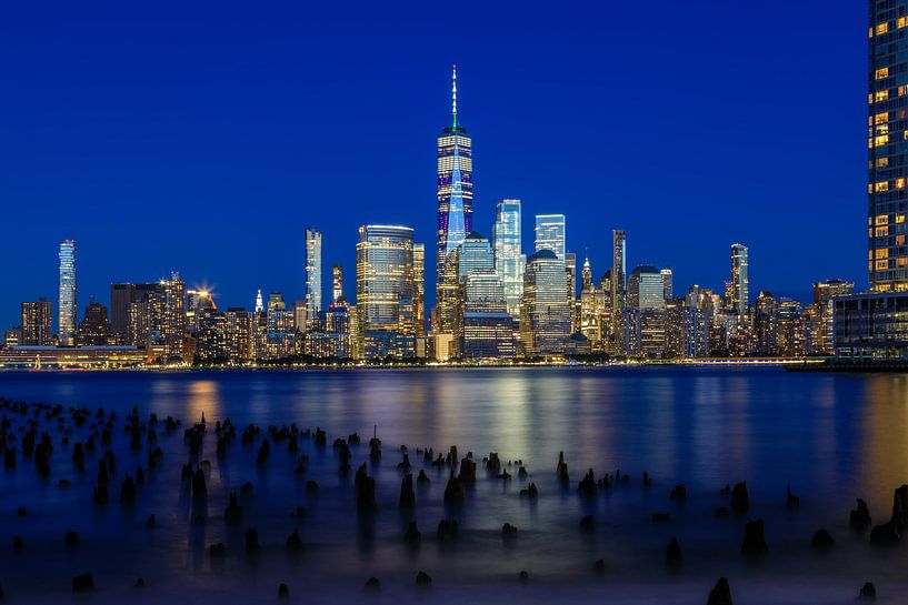 Skyline von New York City - One World Trade Center von Jersey City aus gesehen von Tux Photography