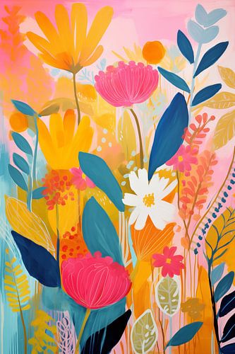 Modern bunch of Flowers by Caroline Guerain