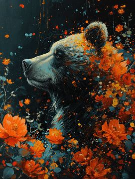 Fleur de nuit | Regard de l'ours au crépuscule | Ours sur Eva Lee