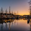 Zonsondergang in de binnenstad van Weesp van Jeroen de Jongh