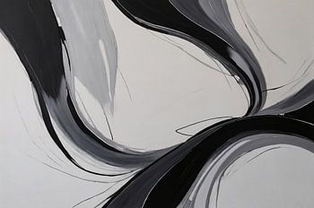 Minimal art schwarz und weiß