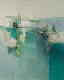 Modern abstract in shades of green