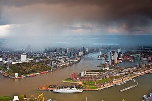 Above Rotterdam seen from the sky