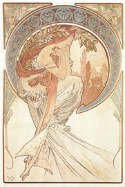 Kunst: Dichtkunst - Art Nouveau Schilderij Mucha Jugendstil