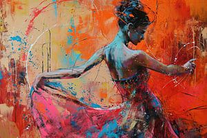 Dancer | Abstract Dancer by Blikvanger Schilderijen