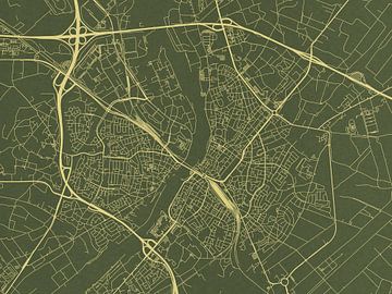 Kaart van Venlo in Groen Goud van Map Art Studio
