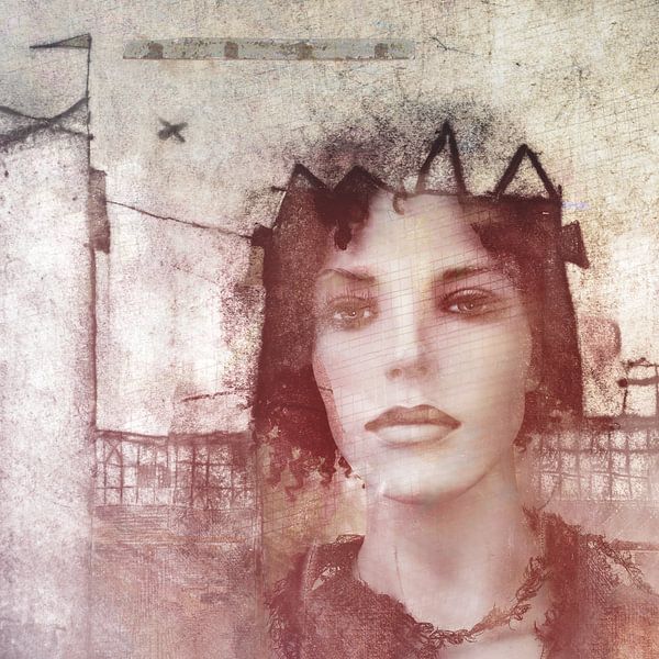 Woman with crown by Marijke de Leeuw - Gabriëlse