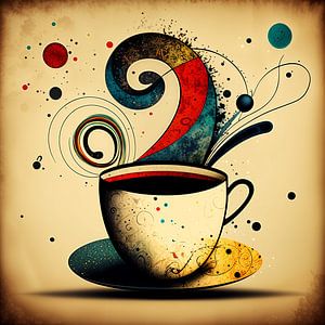 Abstrakte Kaffee-Kunst