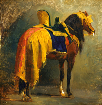 Horse caparisoned - Isidore Pils, 1860