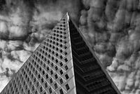 District office Escamp in altocumulus clouds