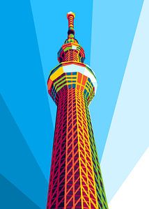 Tokyo Skytree in WPAP Illustration von Lintang Wicaksono