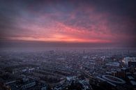 Aerial view of the The Hague city during magic hour. Picture taken from the The Hague Tower by Original Mostert Photography thumbnail