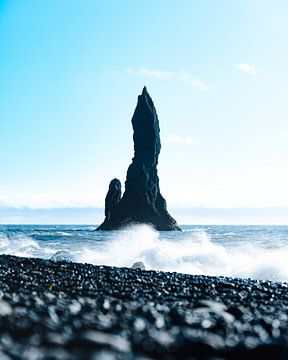 Black Beach Rocks Islande