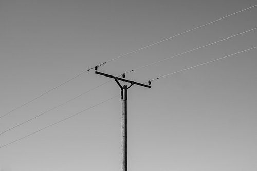 Vintage Industrie: Oude Houten Elektriciteitspaal