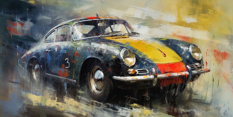 Voiture de course Porsche classique par Imagine