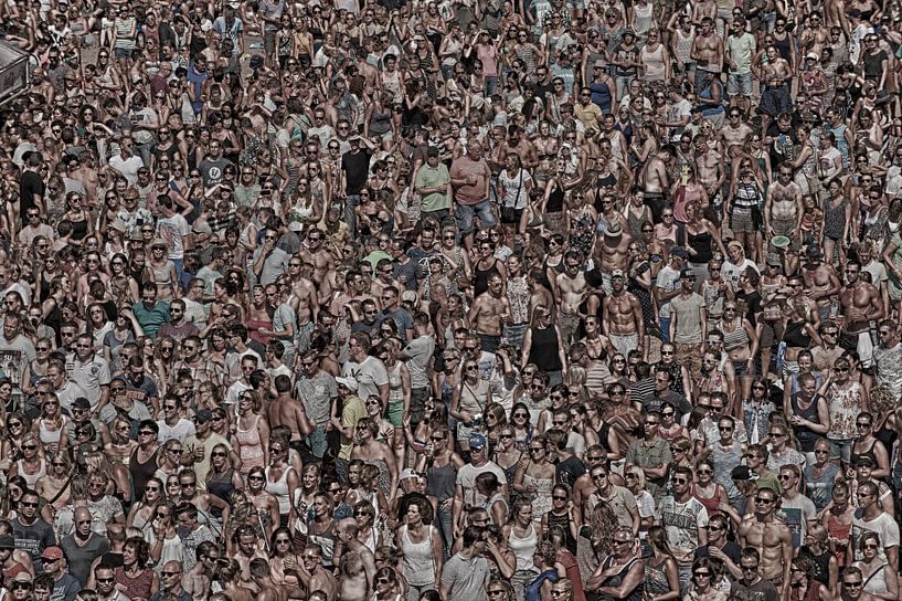 Mensenmassa in HDR beeldvullend von Brian Morgan