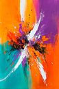 Colour explosion - Abstract art in orange by Poster Art Shop thumbnail