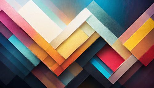 Kunst kleuren met vormen