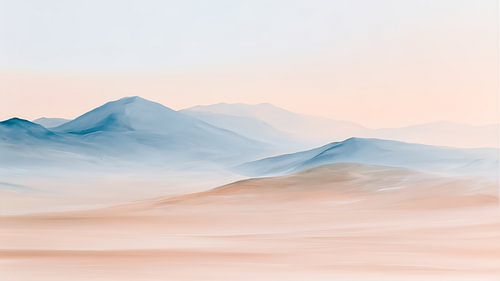 Sanfte Berge in Pastelltönen