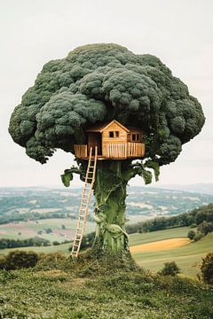 Broccoli boomhut van Poster Art Shop