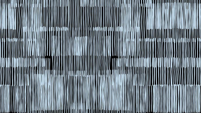 Lines Abstraction in grey blue by Mad Dog Art