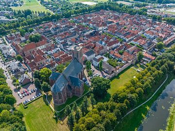 Elburg, ancienne ville fortifiée vue d'en haut sur Sjoerd van der Wal Photographie