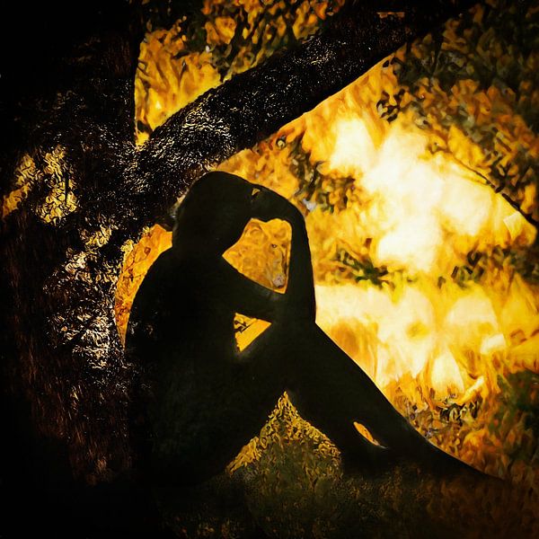 A thinker at the end of the day by Helga Blanke