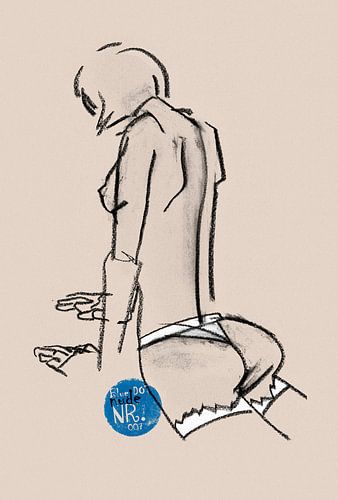 Blue Dot Nude no.007 by Pieter Hogenbirk