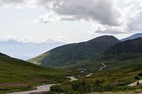 Meanderende weg in Alaska