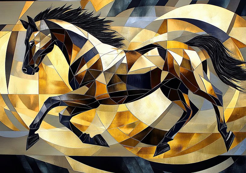 Cheval &quot;Claquement de sabots dans le vent : le galop indomptable&amp;quot ; par Niklas Maximilian