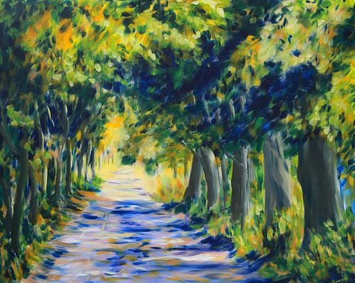 Mustitzer Allee op het eiland Rügen