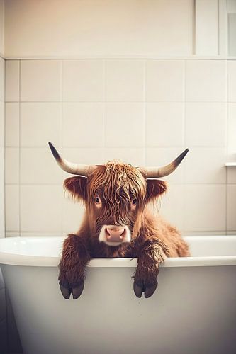 Schottischer Highlander in Bath