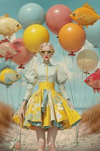 Mädchen mit Luftballons