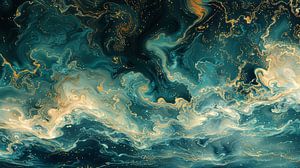 Wellen im Meer aus Gold